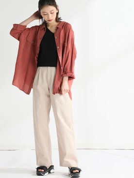「Honeys（ハニーズ）のアイテム（アンサンブル）」を使った、ハニーズさん（レディース・161cm）の夏コーディネート