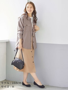 「Honeys」｜「アイテム（ジャンパースカート）」を使った、ハニーズさん（レディース・168cm）の秋コーディネート