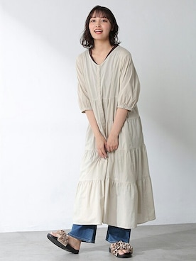 「Honeys（ハニーズ）のアイテム（ワンピース/ドレス）」を使った、ハニーズさん（レディース・162cm）の夏コーディネート