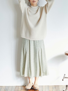 「Honeys（ハニーズ）のアイテム（モカシン/デッキシューズ）」を使った、ハニーズさん（レディース・164cm）の冬コーディネート