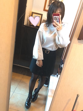 「ESPERANZA（エスペランサ）のアイテム（ローファー）」を使った、natsumi096578さん（レディース・144cm）の冬コーディネート