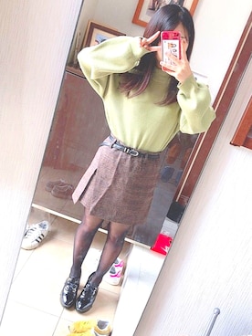「ESPERANZA（エスペランサ）のアイテム（ローファー）」を使った、natsumi096578さん（レディース・144cm）の秋コーディネート