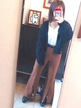 「ESPERANZA（エスペランサ）のアイテム（ローファー）」を使った、natsumi096578さん（レディース・144cm）の冬コーディネート