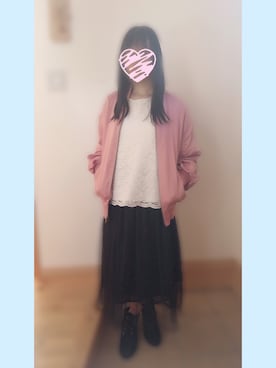 「アイテム（ブルゾン）」を使った、❦ゆいな❦さん（レディース・156cm・10代）の冬コーディネート