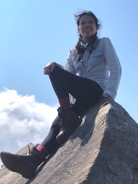 「爬山」｜Helen Chiuさん（レディース・158cm）の春コーディネート