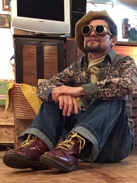 「HUG（ハグ）のアイテム」を使った、꧁東根市(未)公認市長候補꧂さん（メンズ・164cm）の秋コーディネート