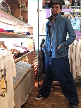 「HUG（ハグ）のアイテム」を使った、꧁東根市(未)公認市長候補꧂さん（メンズ・164cm）の春コーディネート