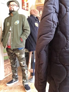 「GOWEST（ゴーウエスト）のアイテム」を使った、꧁東根市(未)公認市長候補꧂さん（メンズ・164cm）の冬コーディネート