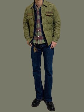 「CEDAR CREST（セダークレスト ）のアイテム（ブーツ）」を使った、yasukeさん（メンズ・164cm）の冬コーディネート