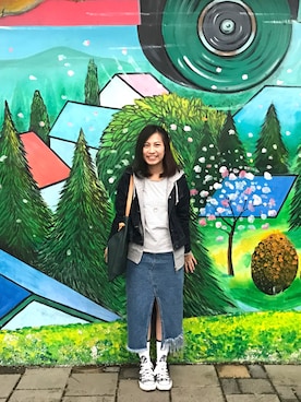 「TAIPEI」｜「アイテム（その他アウター）」を使った、Wingss.さん（レディース・153cm）の春コーディネート