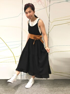 「PAZZO」｜「アイテム（ワンピース/ドレス）」を使った、Wingss.さん（レディース・153cm）の春コーディネート