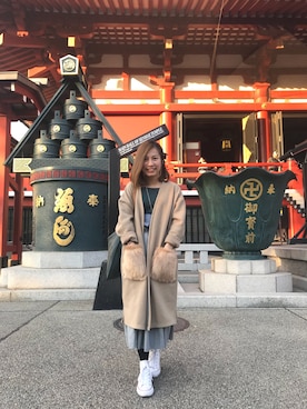 「skirt」｜「アイテム（その他アウター）」を使った、Wingss.さん（レディース・153cm）の冬コーディネート