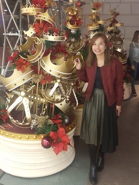「skirt」｜「アイテム（その他アウター）」を使った、Wingss.さん（レディース・153cm）の冬コーディネート
