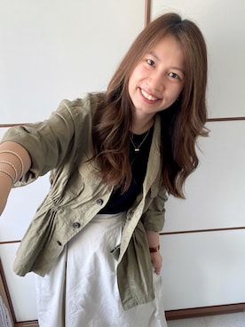 「日系极简」｜「アイテム（その他アウター）」を使った、Wingss.さん（レディース・153cm）の夏コーディネート