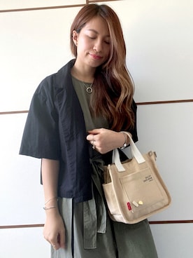 「MEIER.Q（マイヤーキュー）のアイテム（ブルゾン）」を使った、Wingss.さん（レディース・153cm）の夏コーディネート
