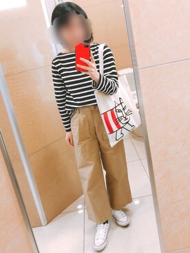 「Lisa Larson（リサラーソン）のアイテム」を使った、maaa。さん（レディース・154cm）の春コーディネート