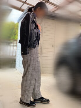 「グレンチェック」｜「アイテム（アナログ腕時計）」を使った、maaa。さん（レディース・154cm）の秋コーディネート