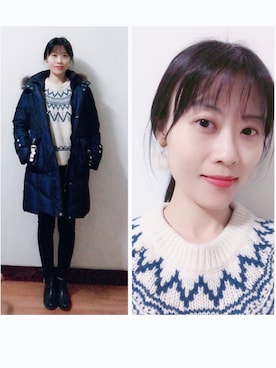 AnaisWさん（レディース・166cm）の冬コーディネート