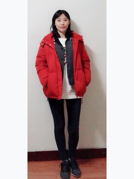 「COCO DEAL（ココディール）のアイテム（ダウンジャケット/コート）」を使った、AnaisWさん（レディース・166cm）の秋コーディネート