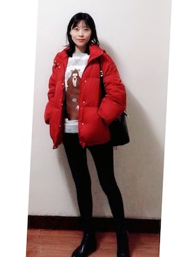 「COCO DEAL（ココディール）のアイテム（ダウンジャケット/コート）」を使った、AnaisWさん（レディース・166cm）の秋コーディネート