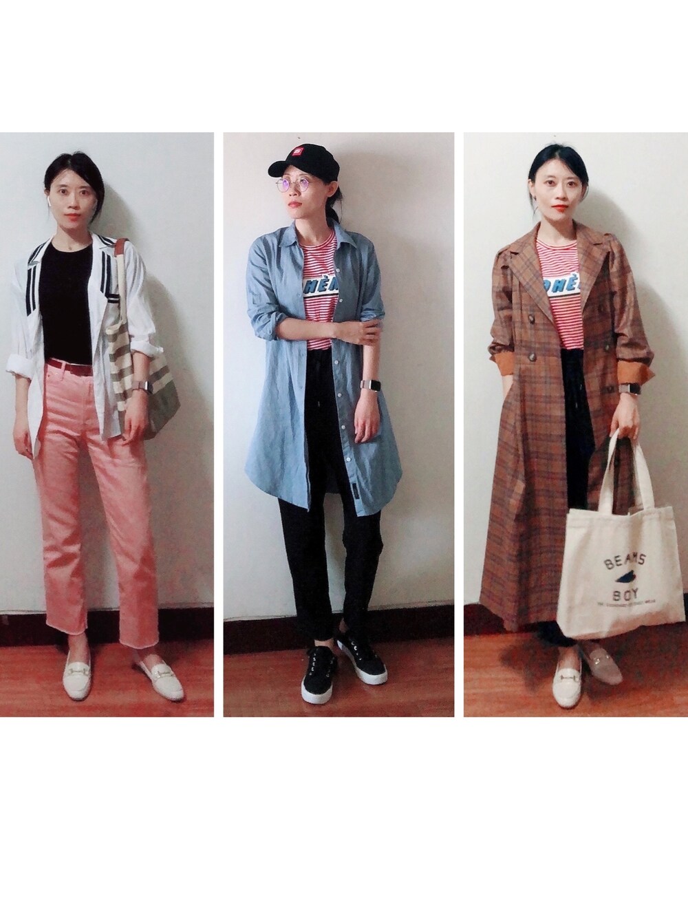 「theoryのTheory Clean Button-Down Crowley Cotton Shirtdress（ワンピース、ブルー系）」を使った、AnaisWさん（レディース・166cm）の秋コーディネートの1枚目の写真