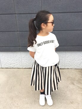 「H&M（エイチ・アンド・エム）のアイテム（サングラス）」を使った、lovekoさん（キッズ・120cm）の夏コーディネート