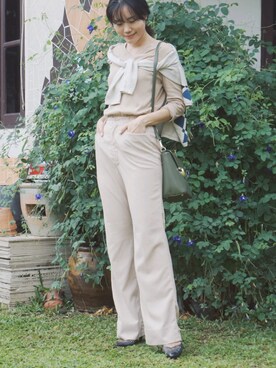 「CLEARIMPRESSION （クリアインプレッション）のアイテム（その他アウター）」を使った、Riva Cocoさん（レディース・162cm）の秋コーディネート