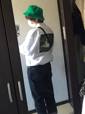 「FLIP THE SCRIPT（フリップザスクリプト）のアイテム（帽子）」を使った、ひなたさん（レディース・156cm）の春コーディネート