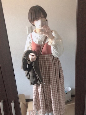 「キャミソールワンピ」｜ひなたさん（レディース・156cm）の春コーディネート