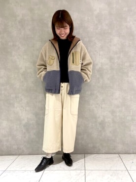 「POU DOU DOU（プードゥドゥ）のアイテム（ブルゾン）」を使った、ヤマシタさん（レディース・163cm）の秋コーディネート