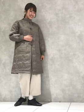 「POU DOU DOU（プードゥドゥ）のアイテム（その他アウター）」を使った、ヤマシタさん（レディース・163cm）の冬コーディネート