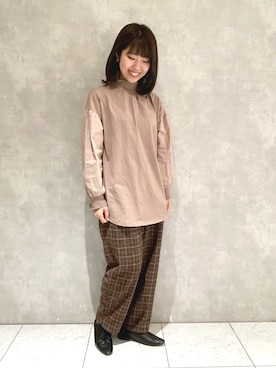 「アイテム（その他シューズ）」を使った、ヤマシタさん（レディース・163cm）の冬コーディネート