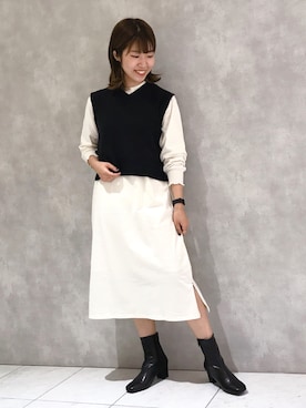 「pou dou dou」｜ヤマシタさん（レディース・163cm）の冬コーディネート