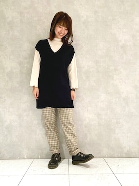 「poudoudou」｜ヤマシタさん（レディース・163cm）の冬コーディネート