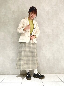 「POU DOU DOU（プードゥドゥ）のアイテム（ブルゾン）」を使った、ヤマシタさん（レディース・163cm）の冬コーディネート