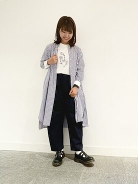 「POU DOU DOU（プードゥドゥ）のアイテム（その他パンツ）」を使った、ヤマシタさん（レディース・163cm）の冬コーディネート