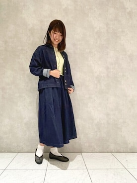 「POU DOU DOU（プードゥドゥ）のアイテム（ジャケット/アウター）」を使った、ヤマシタさん（レディース・163cm）の春コーディネート