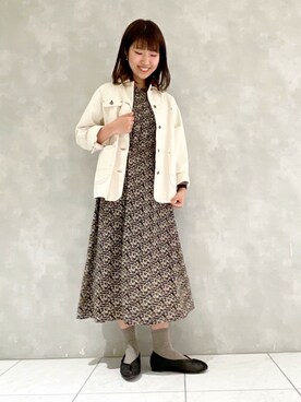 「POU DOU DOU（プードゥドゥ）のアイテム（ブルゾン）」を使った、ヤマシタさん（レディース・163cm）の春コーディネート