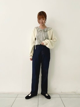 「POU DOU DOU（プードゥドゥ）のアイテム」を使った、ヤマシタさん（レディース・163cm）の秋コーディネート