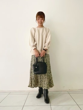 「poudoudou」｜ヤマシタさん（レディース・163cm）の冬コーディネート