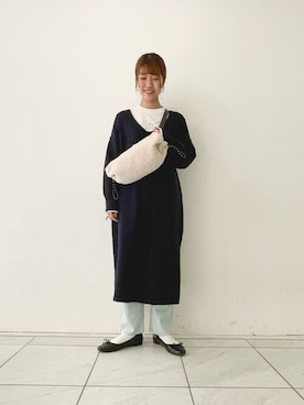 「Laugoa（ラウゴア）のアイテム」を使った、ヤマシタさん（レディース・163cm）の冬コーディネート