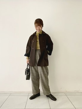「POU DOU DOU（プードゥドゥ）のアイテム（その他アウター）」を使った、ヤマシタさん（レディース・163cm）の冬コーディネート