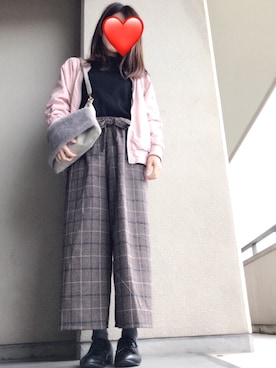 「RETRO GIRL（レトロガール）のアイテム（スタジャン）」を使った、みなちゅんさん（レディース・148cm）の秋コーディネート