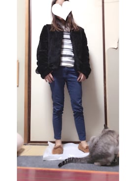 「and it_（アンドイット）のアイテム（その他アウター）」を使った、みなちゅんさん（レディース・148cm）の冬コーディネート