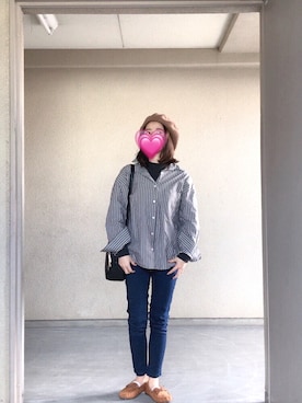 「ハイネックトップス」｜みなちゅんさん（レディース・148cm）の冬コーディネート