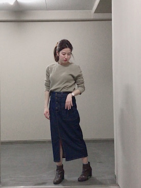 「アイテム（バレッタ/ヘアクリップ、オレンジ系）」を使った、みなちゅんさん（レディース・148cm）の春コーディネート
