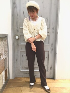 「ベレー帽推奨委員会」｜「アイテム（パンプス）」を使った、LOWRYS FARM 伊丹店さん（レディース・158cm）の秋コーディネート