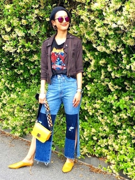 「アイテム（サンダル）」を使った、MISAさん（レディース・165cm）の春コーディネート