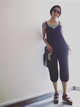 「JILL STUART（ジルスチュアート）のアイテム（オールインワン・サロペット）」を使った、MISAさん（レディース・165cm）の夏コーディネート