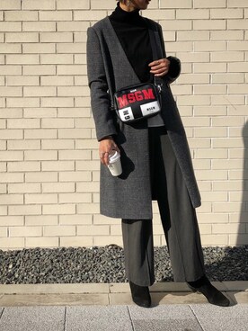 「JOURNAL STANDARD relume（ジャーナルスタンダード　レリューム）のアイテム（ノーカラージャケット）」を使った、MISAさん（レディース・165cm）の冬コーディネート